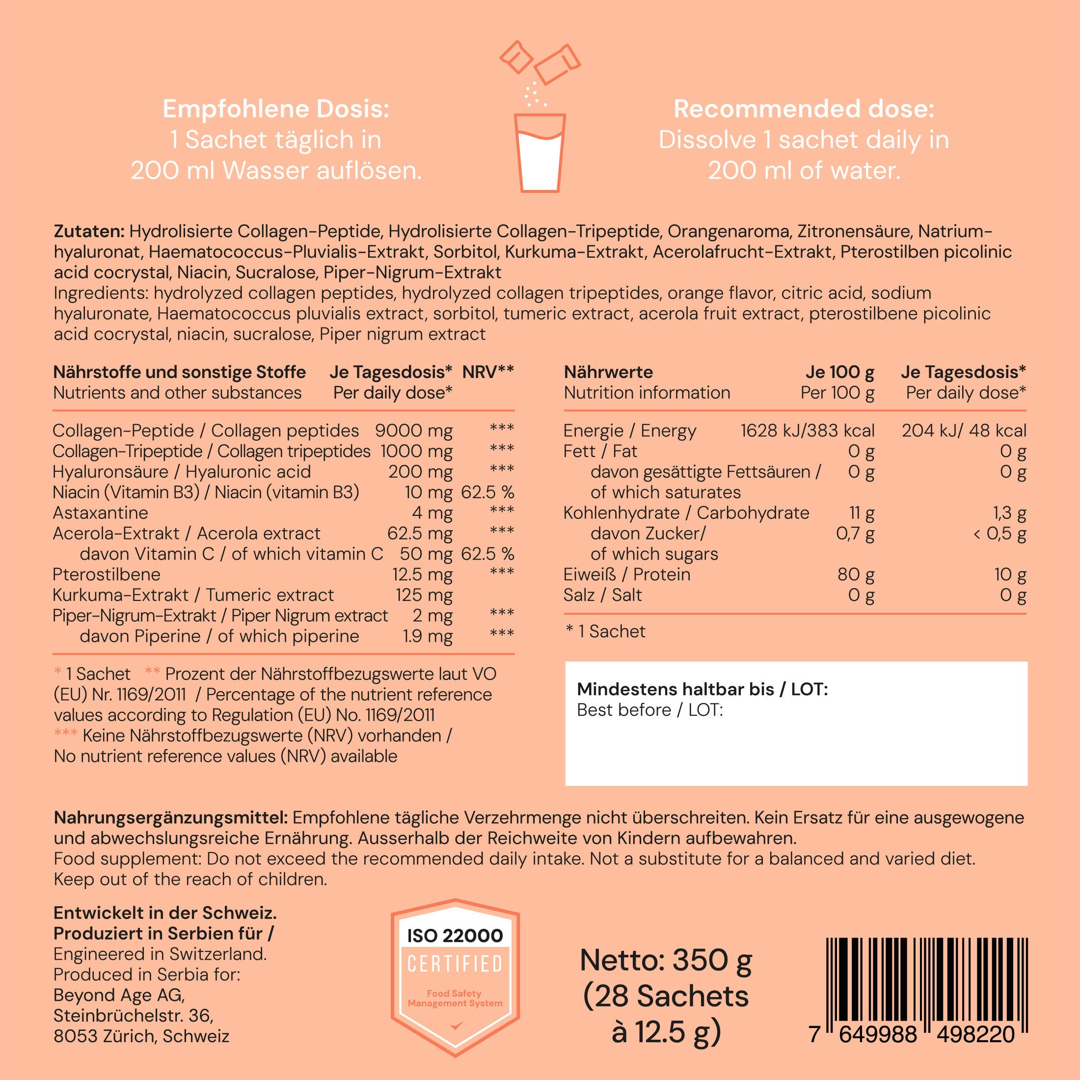 Longevity X Skincare | Collagen Activator mit Anti-Aging Effekt